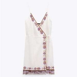 Zara Short Embroidered Dress